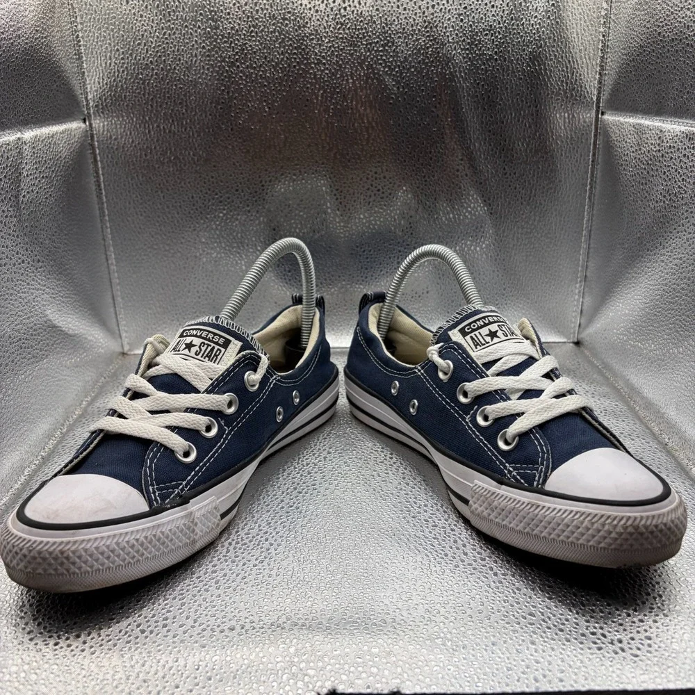 Size 7 Converse Chuck Taylor All Star Shoreline Navy Womens Low Shoes 537080C